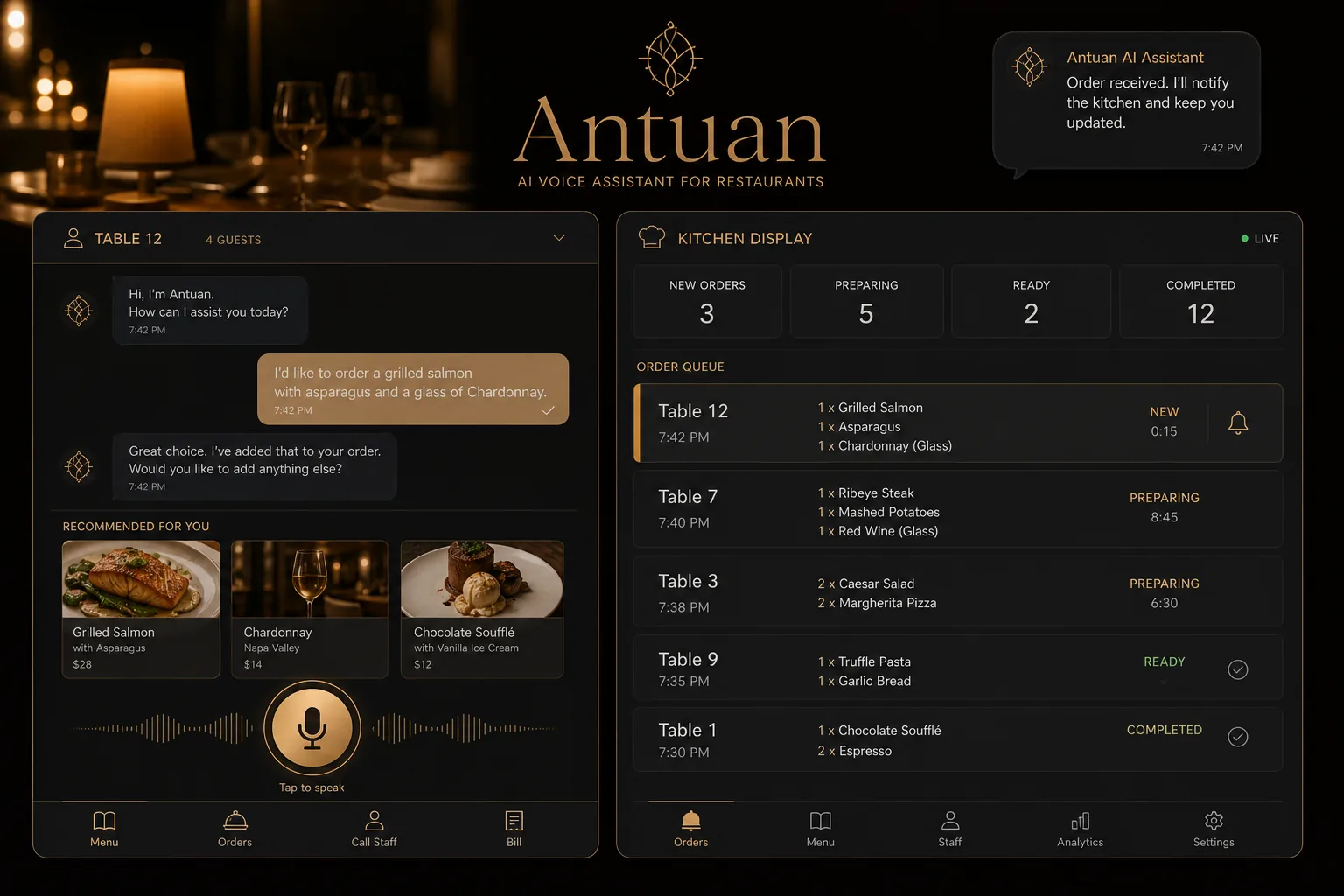 Antuan — Pedidos por voz — portada del proyecto