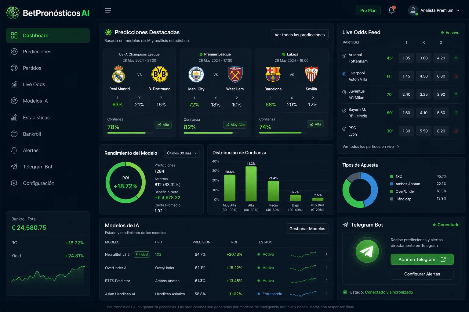 BetPronósticos AI — portada del proyecto