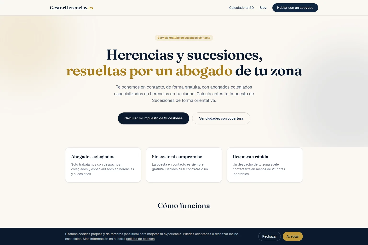GestorHerencias — portada del proyecto