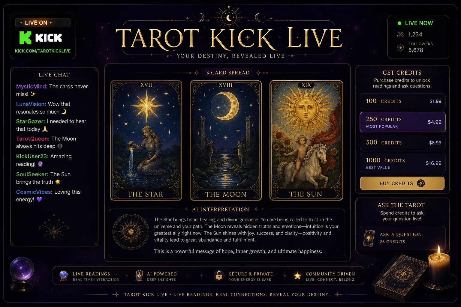 Tarot Kick Live — portada del proyecto